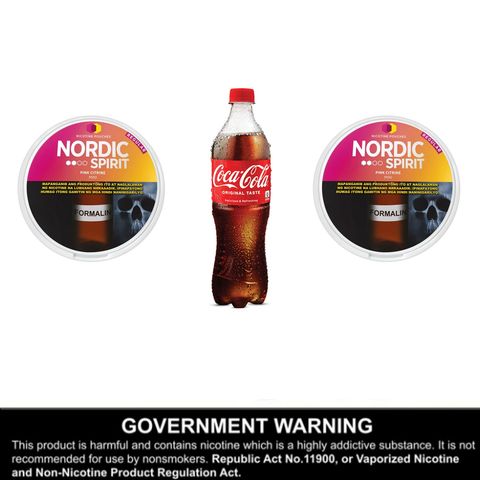 Nordic Spirit Pink Citrine 2 x 20 Pieces + Coca-Cola (Coke) Regular 500ml