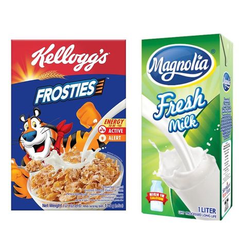 Breakfast Combo: Kellogg's Frosties 175g + Magnolia Fresh Milk 1L