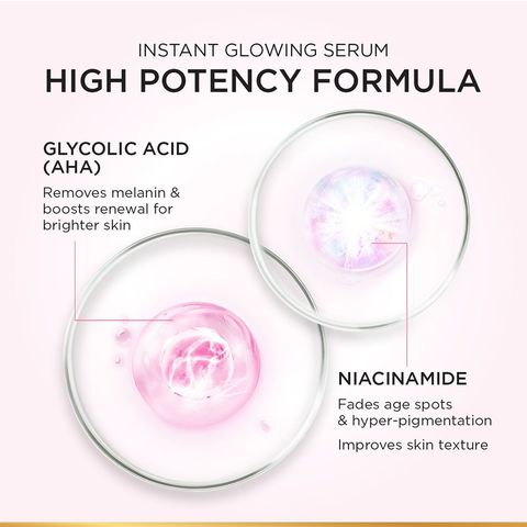 L'Oreal Paris Glycolic Bright Instant Glowing Serum 30ml - Anti-Dark, Spot Brightening Face Serum
