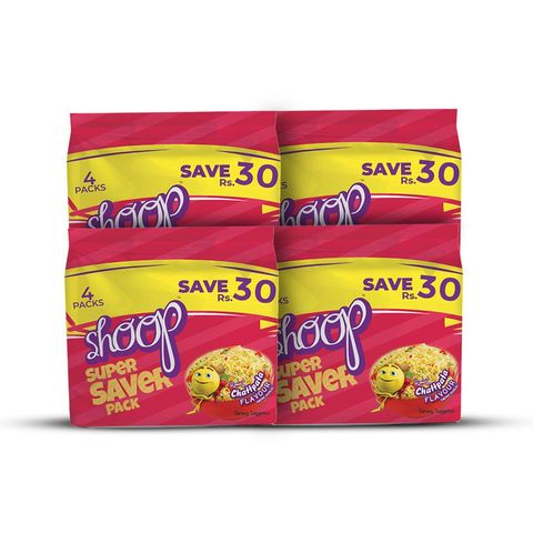 Shoop Instant Noodles Chatpata 50g (Pack of 4) x4