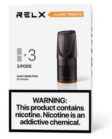 relx pod pro classic tobacco 1Pc (5% Nicotine) (Imported) paxacccollection Flavors:Frozen Lemon Flum Pebble 6000 Arctic