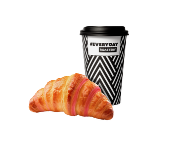 Americano (Regular Size) + Raspberry Croissant