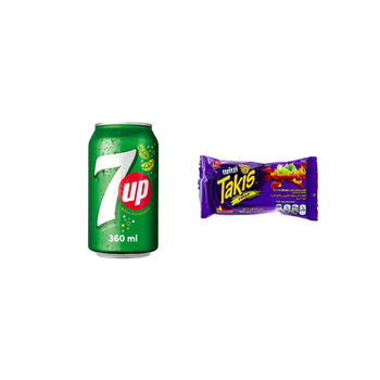 سفن اب علبة 360مل & تاكيز ميني فويجو رقائق مقرمشة 35جرام