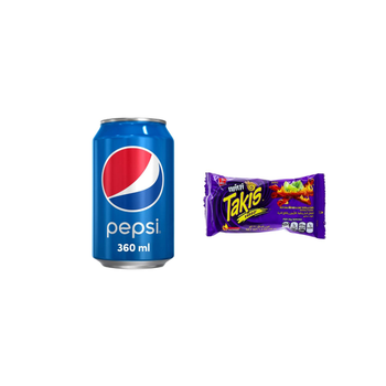 بيبسى مشروب غازي 360مل & تاكيز ميني فويجو رقائق مقرمشة 35جرام