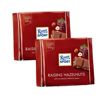 ريتر سبورت الزبيب والبندق 100ج 2 حبة