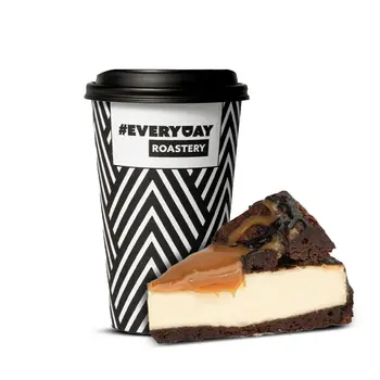 Americano (Regular Size) + Brownies Chocolate Cake