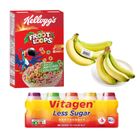 Froot Loops Cereal, Vitagen & Banana Bundle