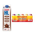 [Bundle] MARIGOLD HL Milk 946ml Chocolate x VITAGEN Less Sugar Cultured Milk 5 x 125ml