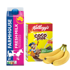 Coco Pops Cereal, Banana & Fresh Milk Breakfast Bundle