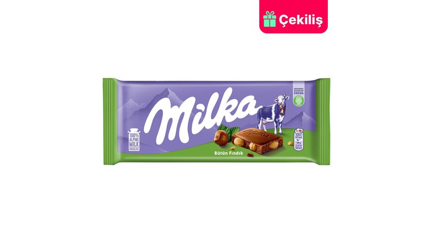 Milka Bütün Fındıklı Tablet Çikolata 90 g satın al | Yemeksepeti Market,  Gümbet (Muğla) -