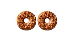 2'li Donut Worry Be Happy Çikolatalı Bisküvi Dolgulu Donut Paketi