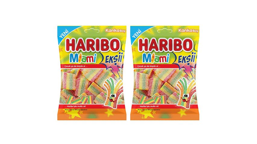 2x Haribo Sour Miami 70 g Bundle