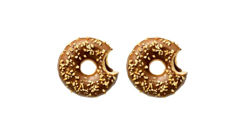 2'li Donut Worry Be Happy Fındıklı Çikolata Dolgulu Donut Paketi