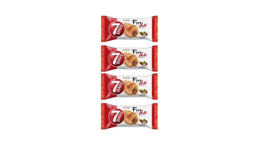 4x 7Days Hazelnut Cream Croissant Bundle
