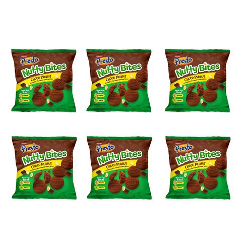 Presto Nutty Bites Choco Peanut Bundle 6 x 32g