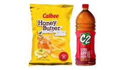 Calbee Honey Butter Chips 170g + C2 Apple 1L Bundle