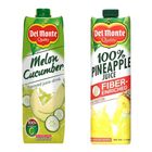 Del Monte Fiber Enriched 100% Pineapple Juice Drink 1L + Del Monte Melon Cucumber Juice Drink 1L