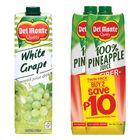 Del Monte White Grape Tetra 1L + Del Monte Fiber-enriched Tetra (Twin Packet) 1L
