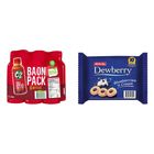 Dewberry Blueberry 'n Cream Sandwich Cookies 33g x 10s + C2 Apple Green Tea Solo 230mL 6s