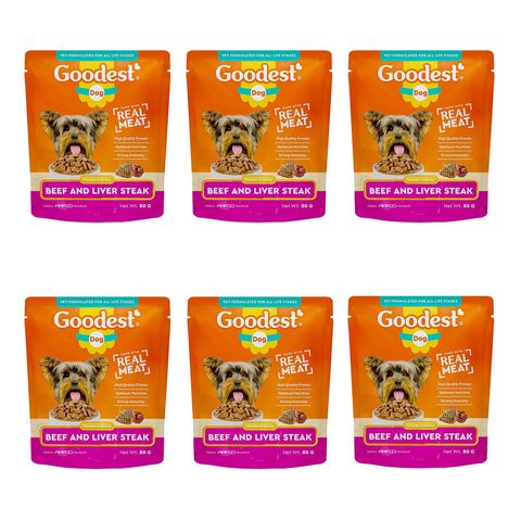 Goodest Dog Beef & Liver Steak 6 x 80g 