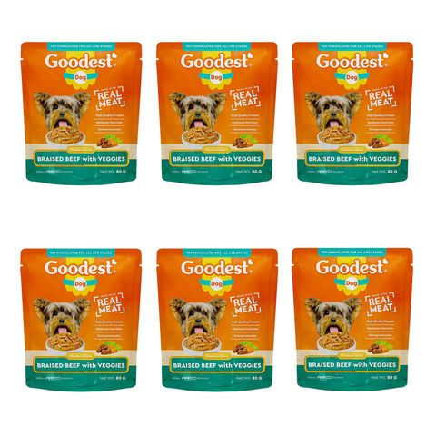 Goodest Dog Braised Beef & Liver with Veggies 6 x 80g
