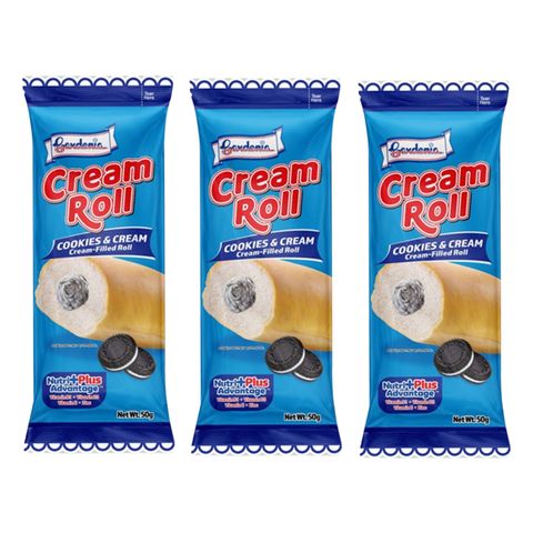 Gardenia Cream Roll Cookies and Cream 3 x 50g