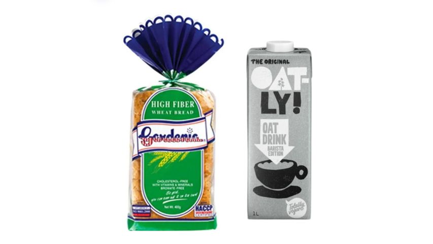 Gardenia Wheat Bread and Oatly Combo