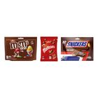 M&Ms Milk Funsize 175.5g + Snickers Funsize 240g + Maltesers Funsize 144g