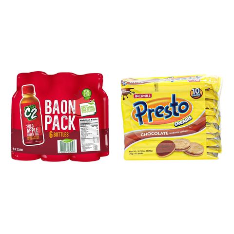 Presto Creams Chocolate 10 x 30g + C2 Apple Green Tea Solo Pack 6 x 230ml 