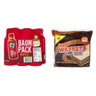 Wafrets Extra Big Brix Choco 10 x 24g + C2 Apple Green Tea Solo Pack 6 x 230ml