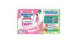 Magiclean Wiper Refreshing Lemongrass & Bergamot Wet Floor Cleaning Sheets Value Pack 16s