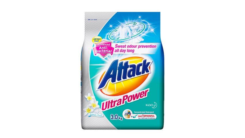 Attack Powder Detergent - Ultra Power (Aromatic Floral) 3KG delivery ...