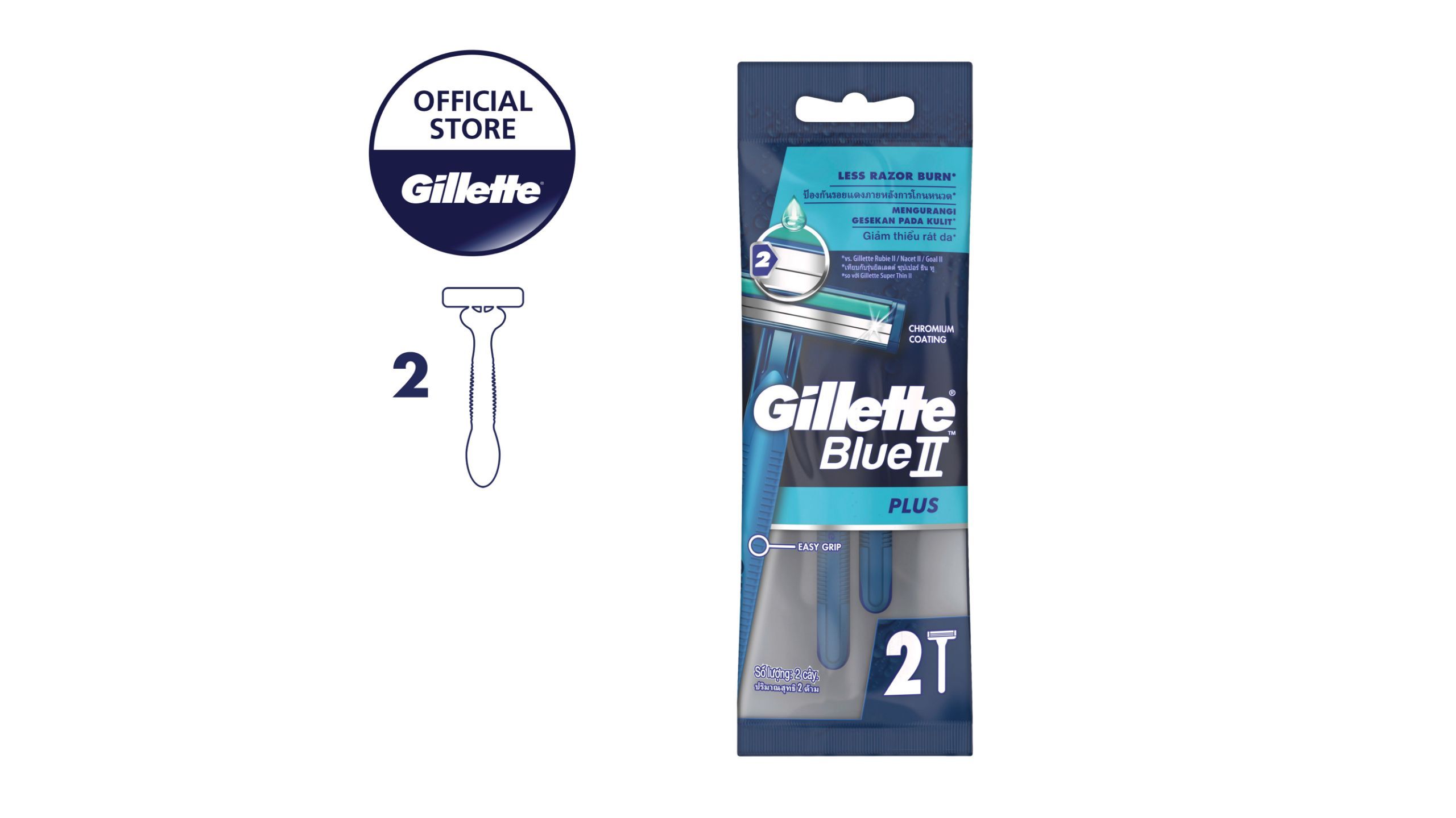 gillette blue ii plus 2s