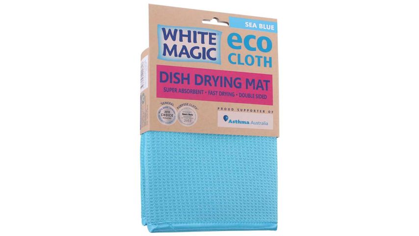 Shop Online Now  White Magic Dish Drying Mat Sea Blue