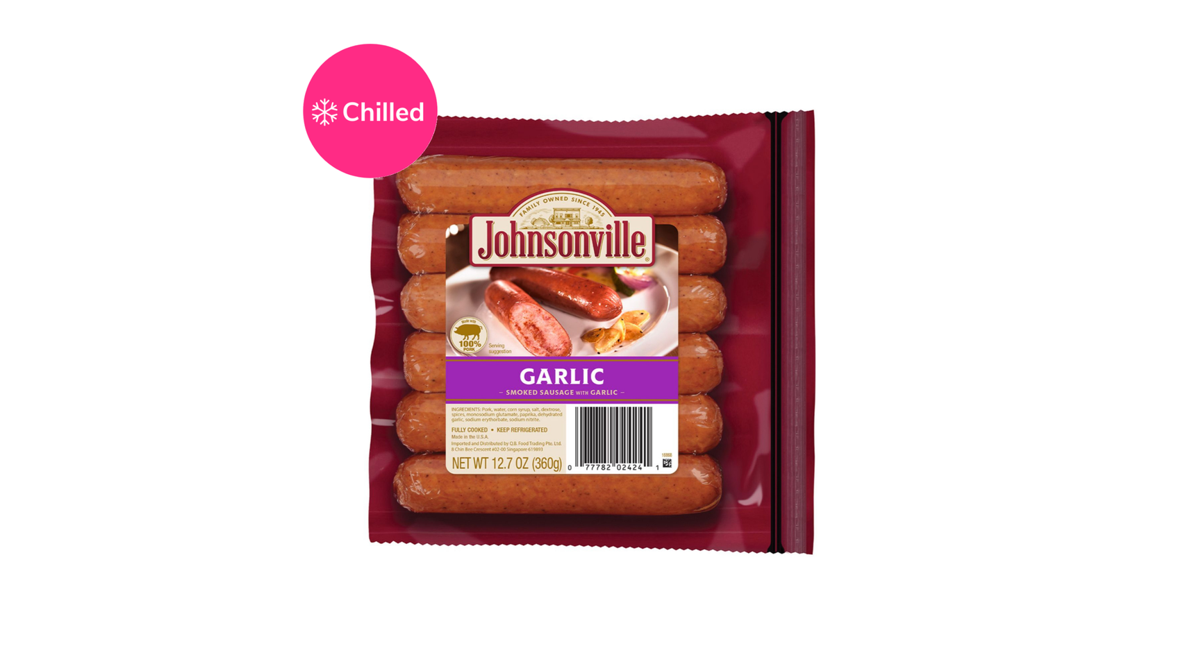 Johnsonville Sausage Garlic 360g delivery near you in Singapore foodpanda