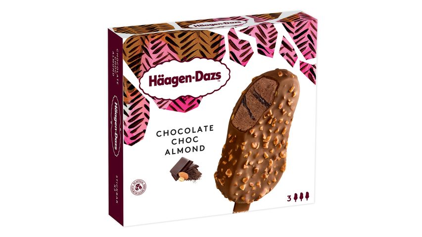 Haagen-Dazs Chocolate Choc Almond Ice Cream Multipack 3pcs x 80ml ...