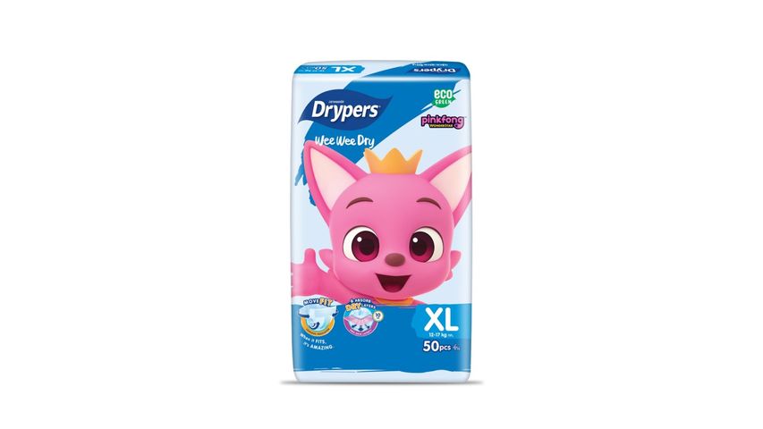 Drypers Wee Wee Dry Diaper Pinkfong XL 50pcs delivery near you in ...