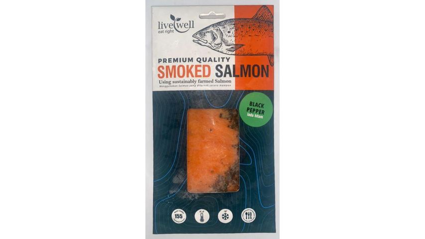 Livewell Smoked Salmon Black Pepper 75g delivery near you in Singapore ...