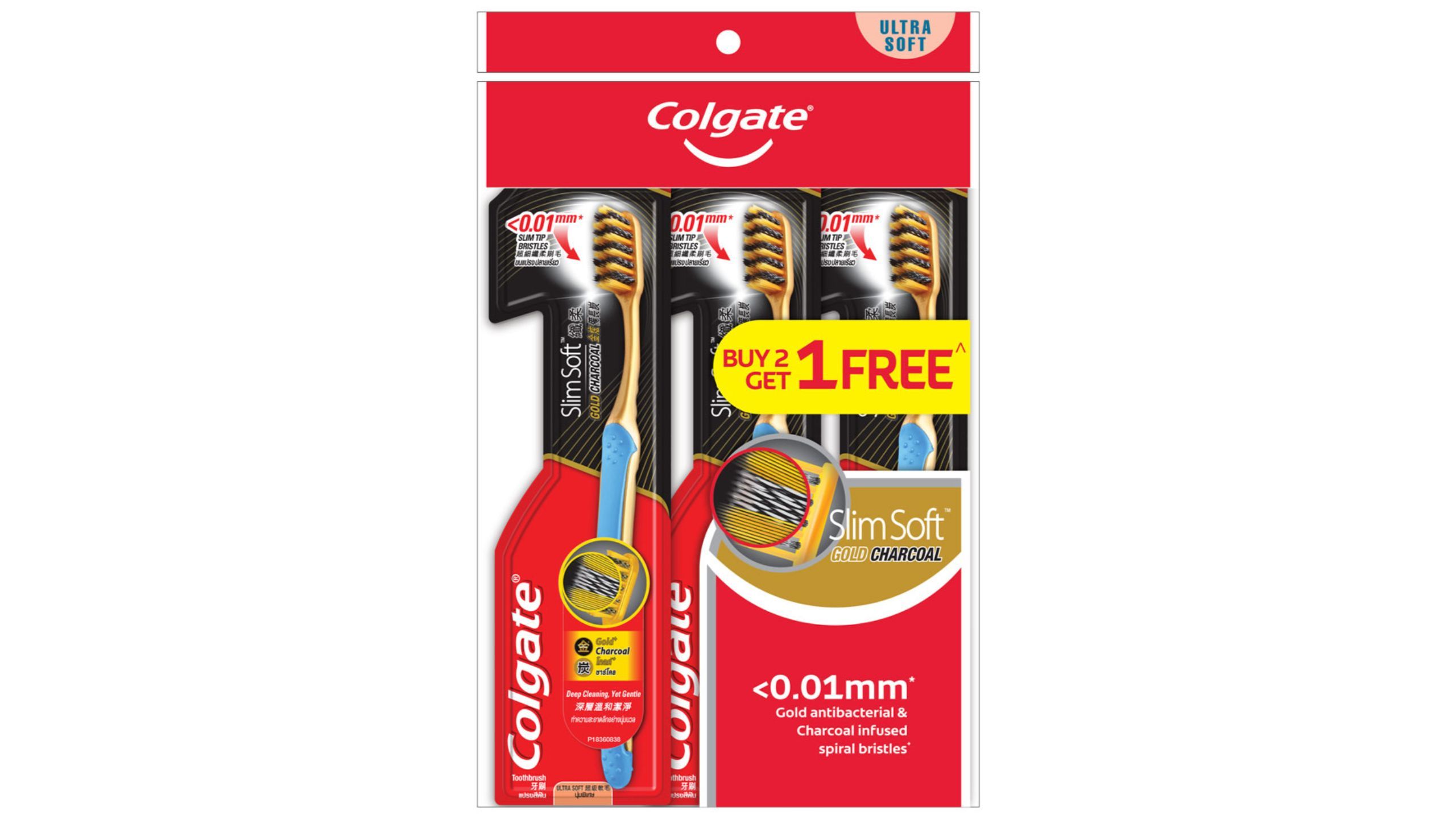 colgate slim soft gold charcoal toothbrush