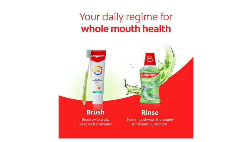 Colgate Plax Non-Alcohol Mouthwash - Fresh Tea 1L