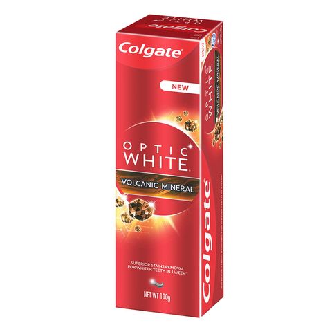 Colgate Optic White Toothpaste - Volcanic Mineral Whitening 100g ...