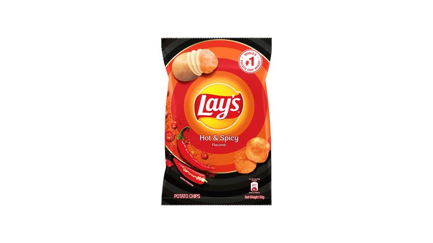 Lays Hot And Spicy Potato Chips 50g Delivery Near You In Singapore