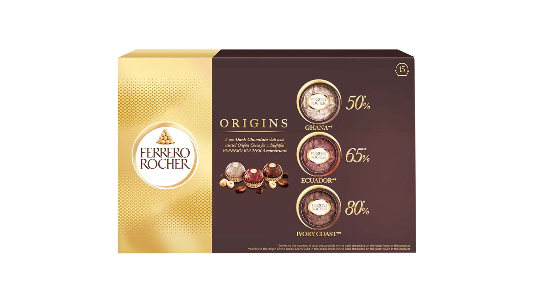Ferrero Rocher Origins Premium Dark Chocolate T15 187.5g delivery near
