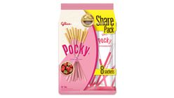 Glico Pocky Strawberry Share Pack 8s 168g