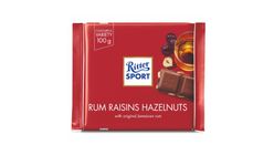 Ritter Sport Rum Raisins Hazelnut Chocolate 100g
