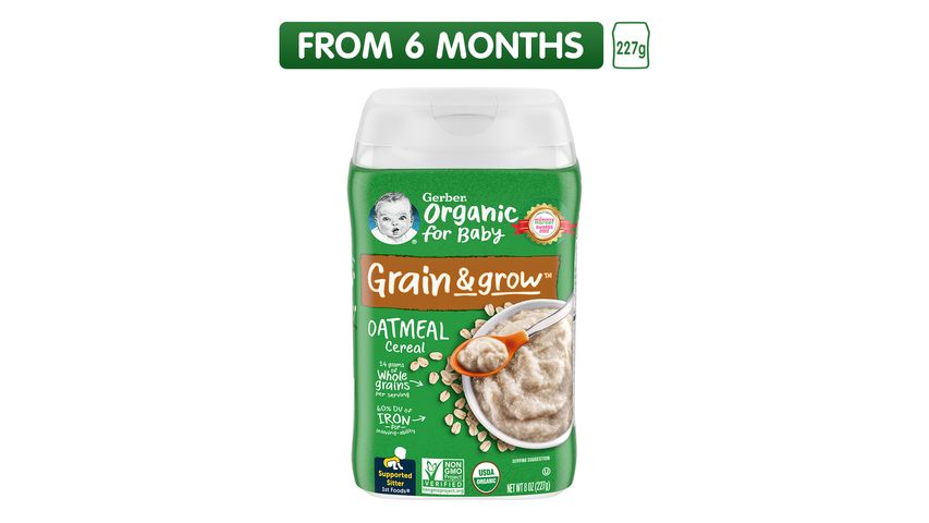 Gerber Organic Oatmeal Cereal (from 6 Months) 227g