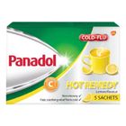 Panadol Cold & Flu Hot Remedy, Early Cold & Flu Symptoms Relief for Blocked Nose, Fever, Vitamin C, Hot Drink 5 Sachets