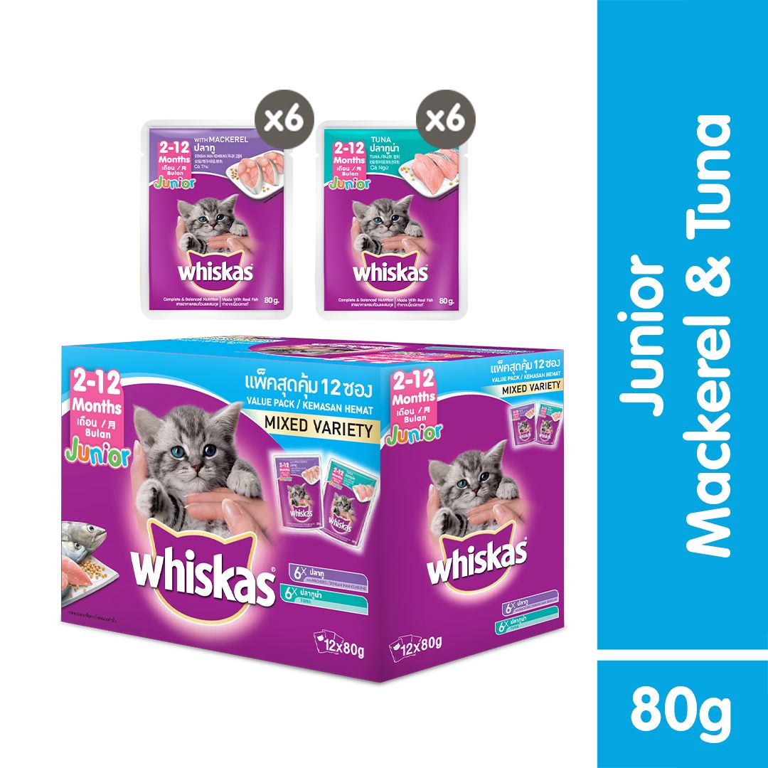 whiskas junior tuna sachet