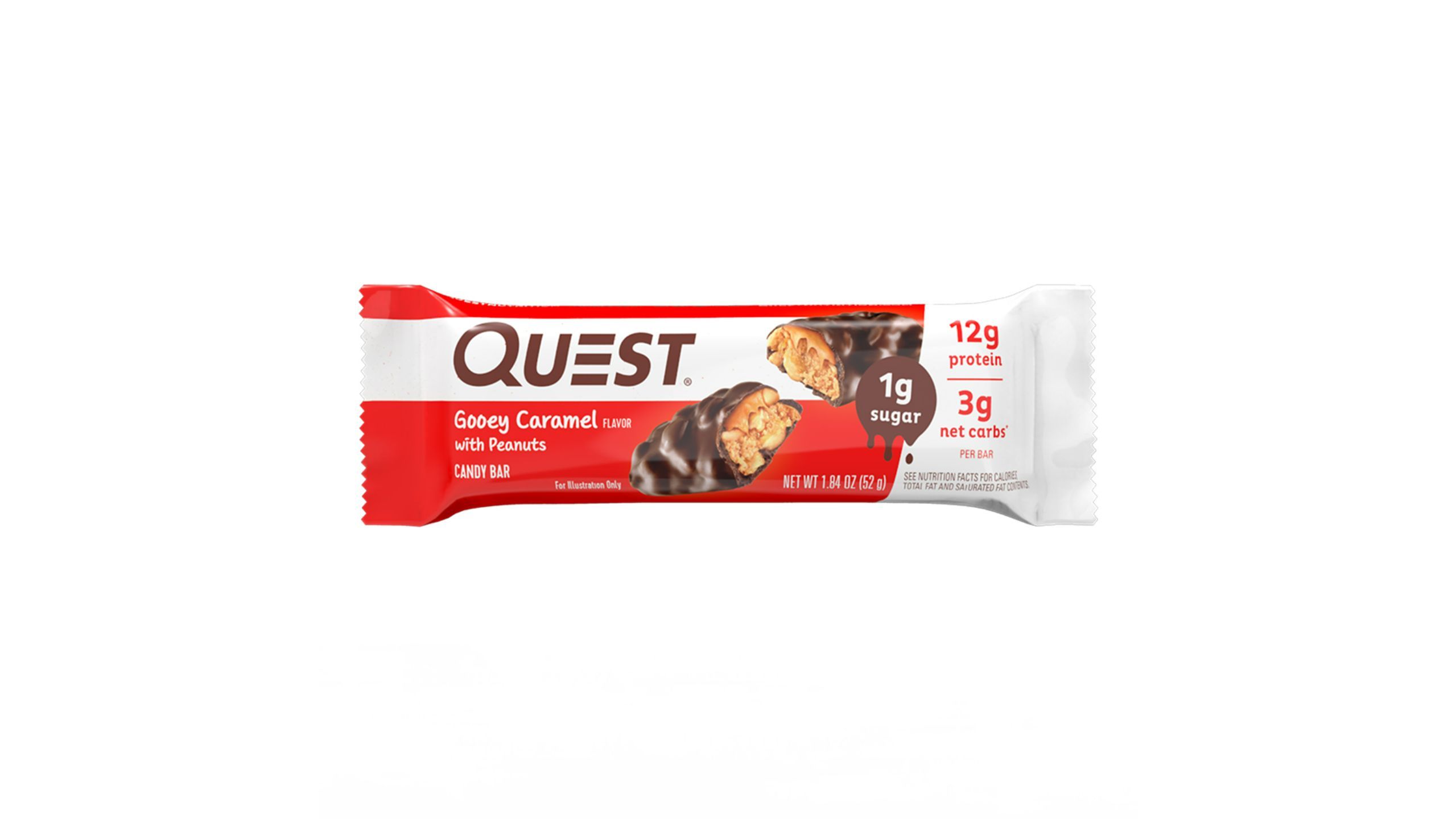 Buy Quest Candy Bar Gooey Caramel with Peanut 52g from pandamart