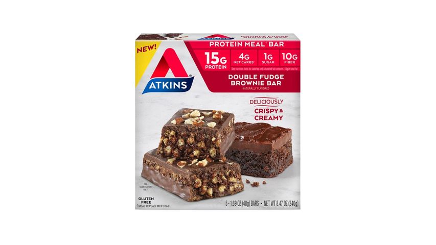 Atkins Meal Bar Double Fudge Brownie 240g delivery near you in ...